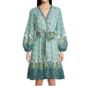 KOBI HALPERIN Luanne Belted Floral Dress Women’s Size XL NWT Boho Paisley